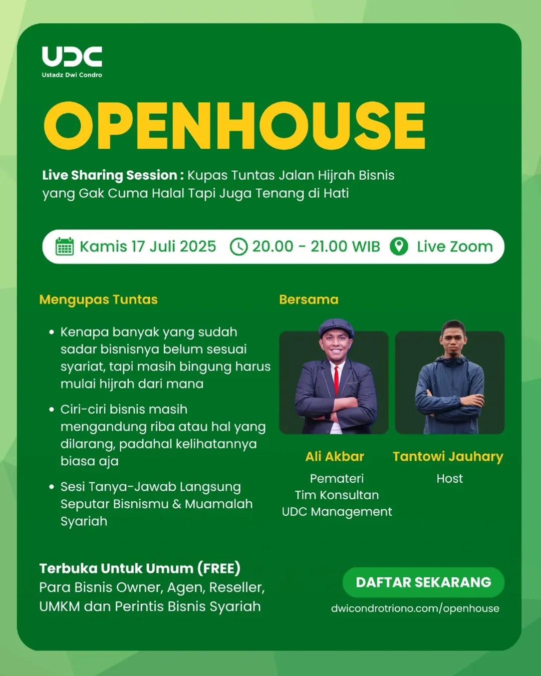 Open House UDC Sharing Session Bersama UDC Team