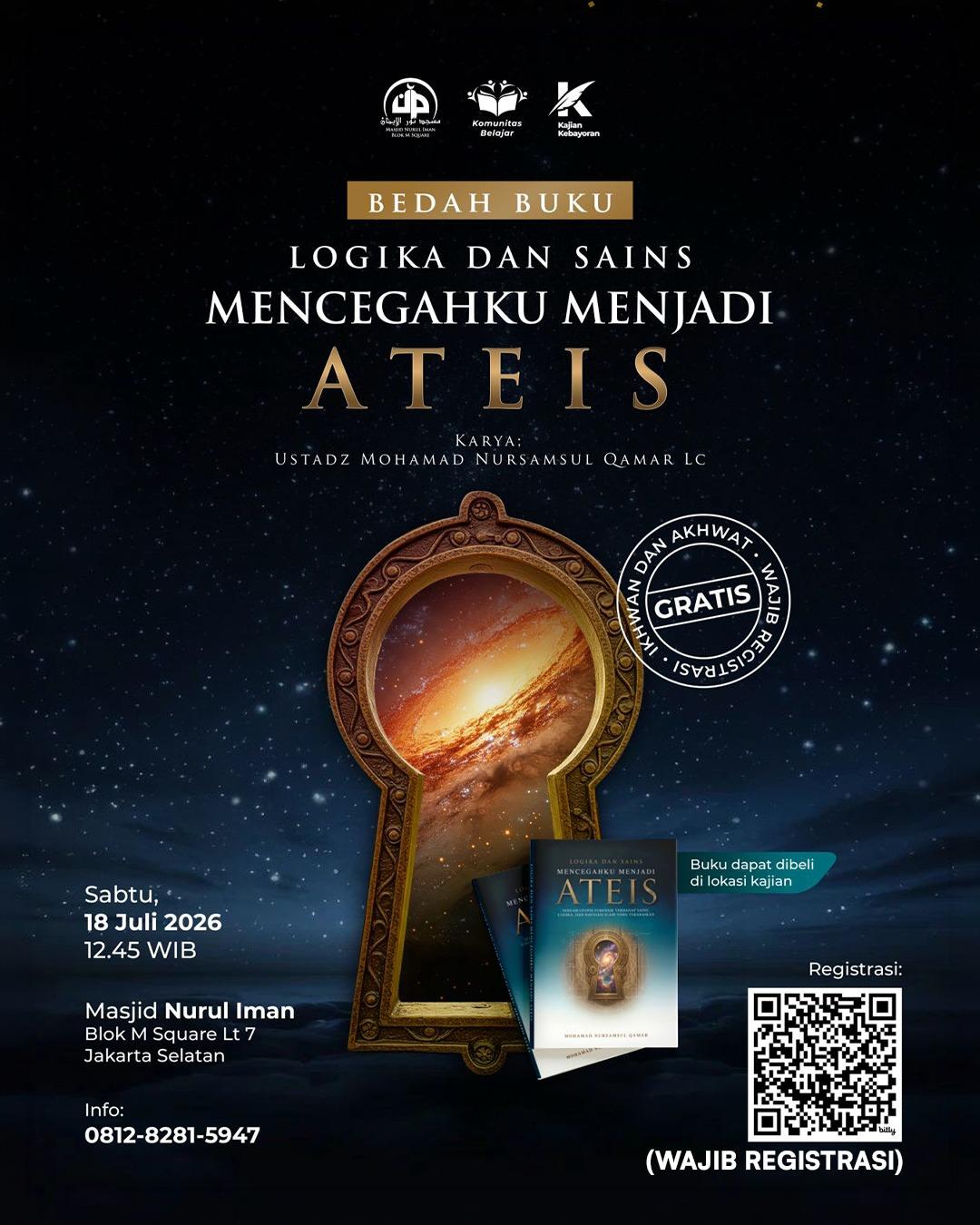 BEDAH BUKU : LOGIKA DAN SAINS MENCEGAHKU MENJADI ATHEIS