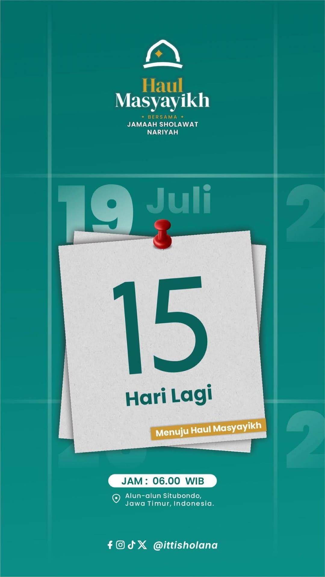 Haul Masyayikh Bersama Jamaah Sholawat Nariyah