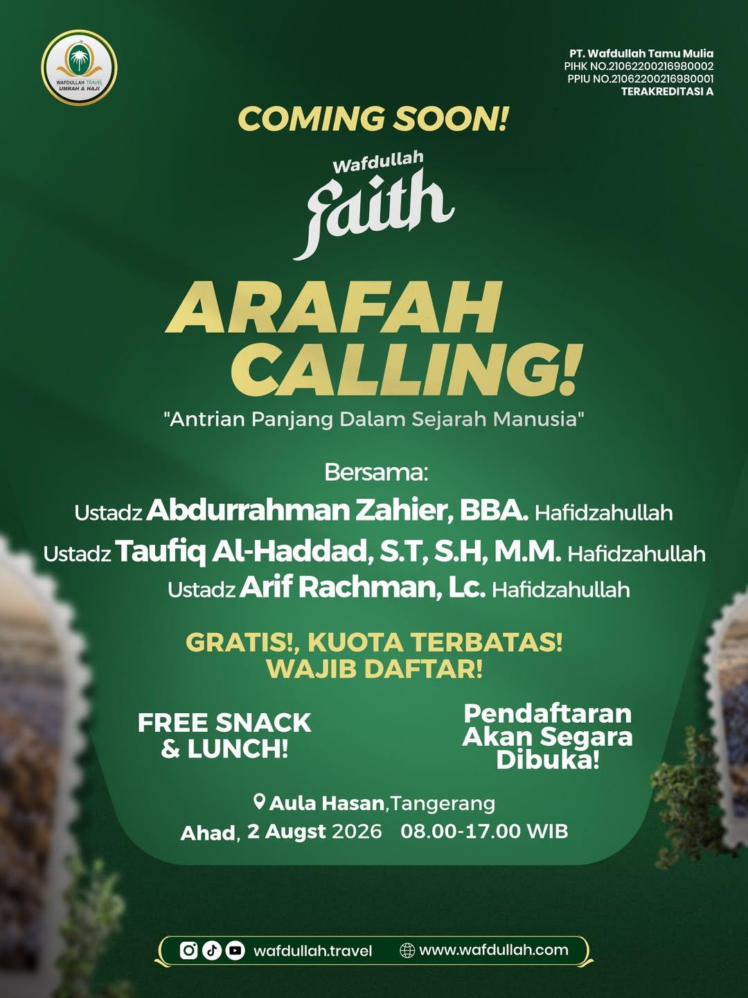Wafdullah Faith: Arafah Calling!