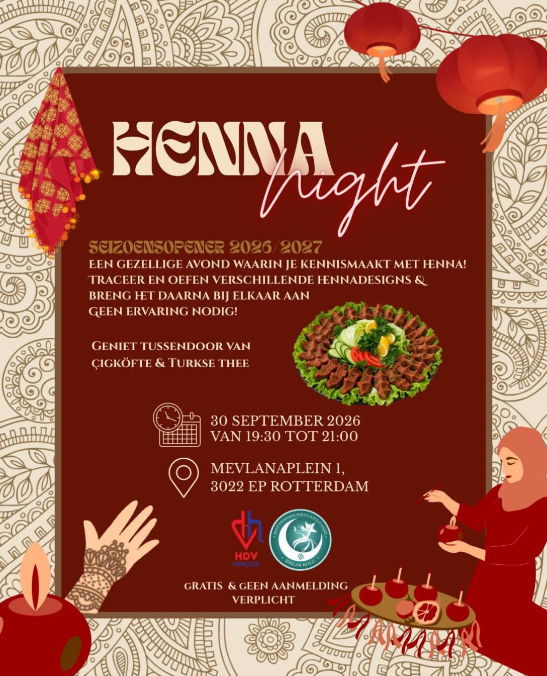 Seizoensopener 2026/2027: Henna Avond