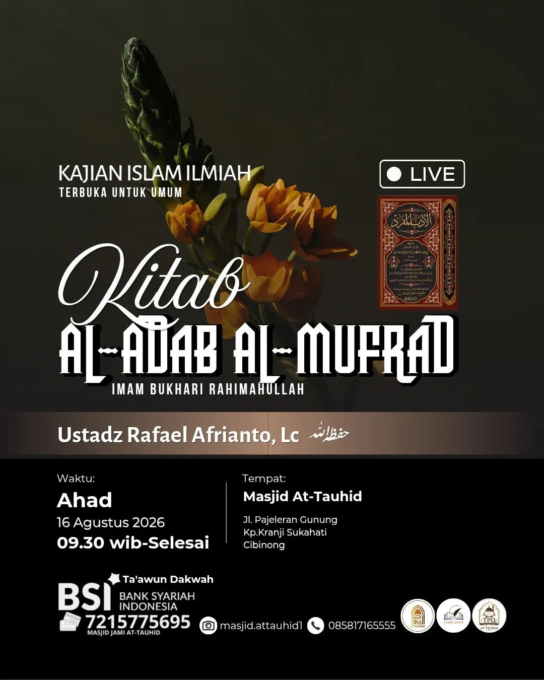 Kajian Kitab Al-Adab Al-Mufrad