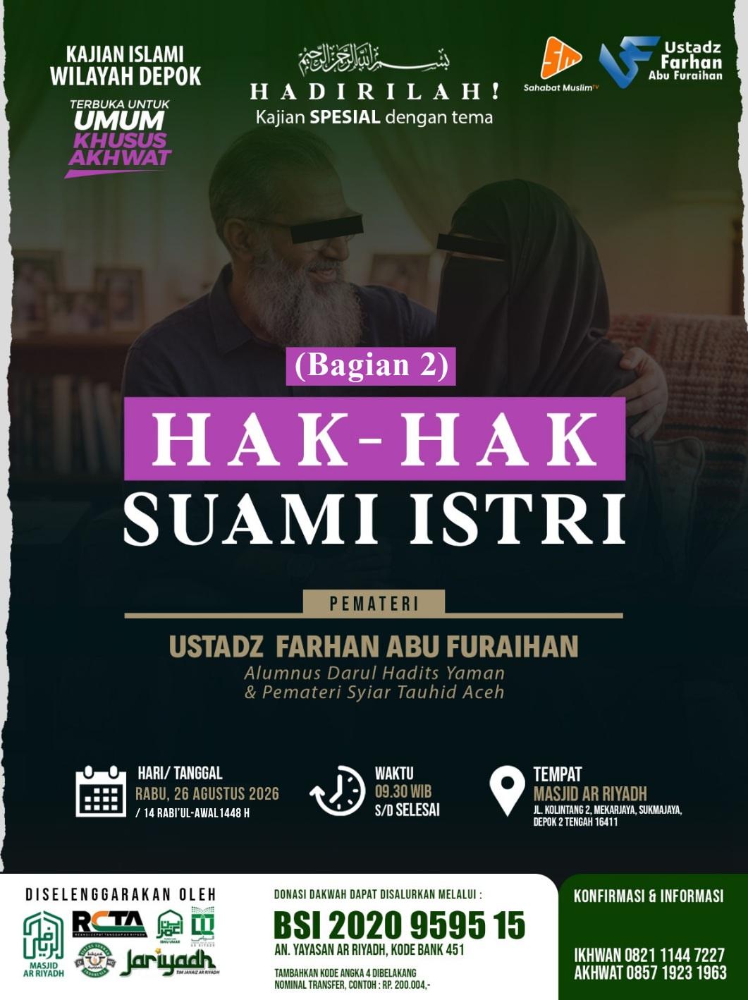 Kajian Khusus Muslimah: Hak-Hak Suami