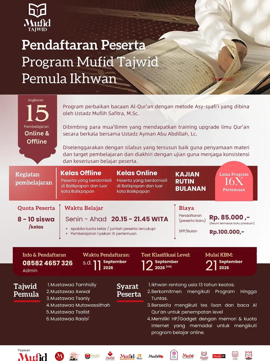 Program Mufid Tajwid Pemula Angkatan 15