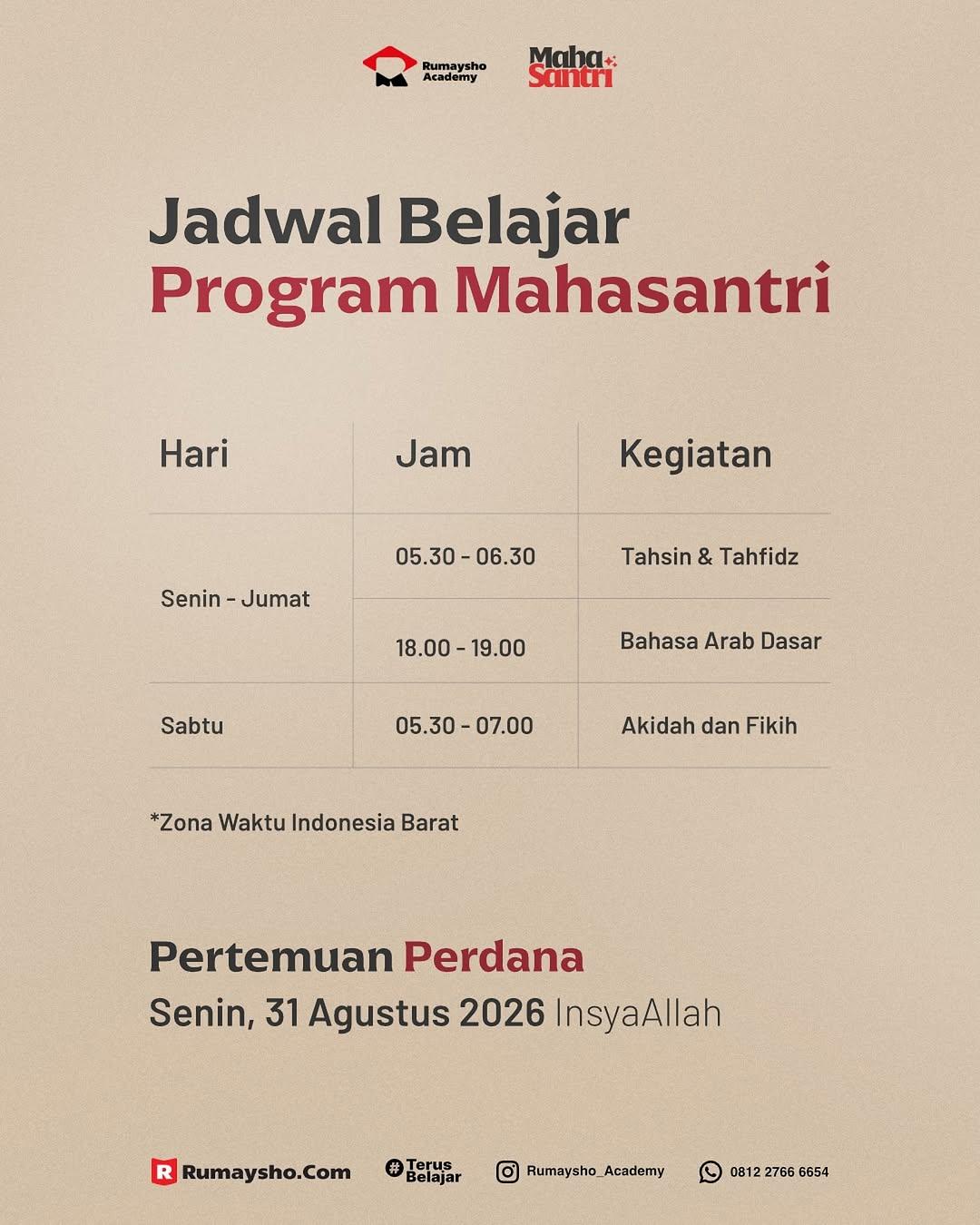Pertemuan Perdana Program Mahasantri