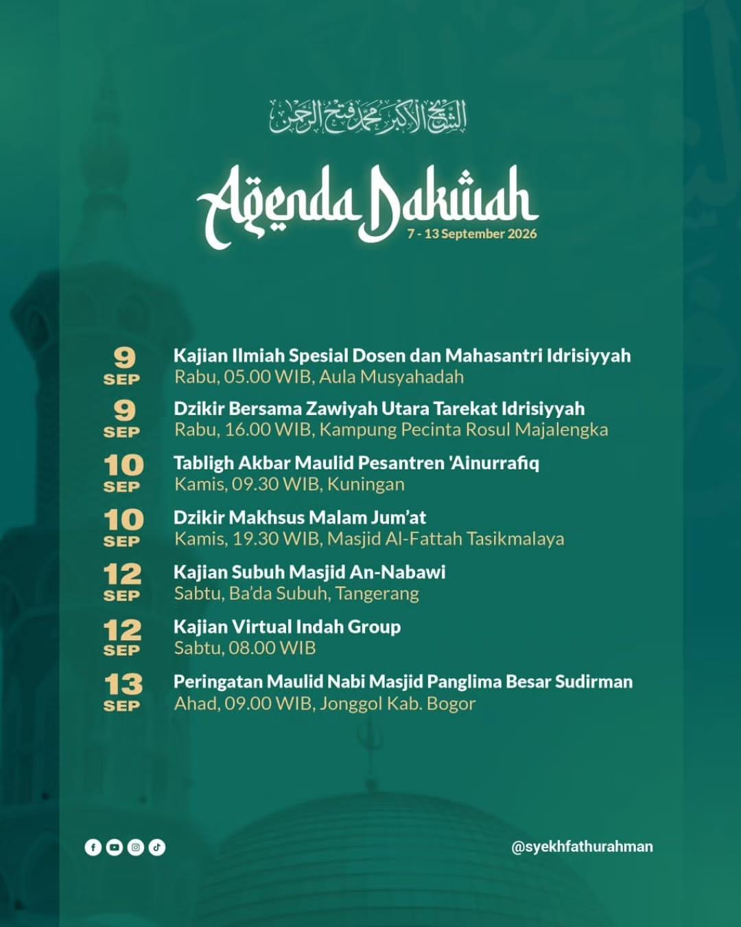Peringatan Maulid Nabi Masjid Panglima Besar Sudirman