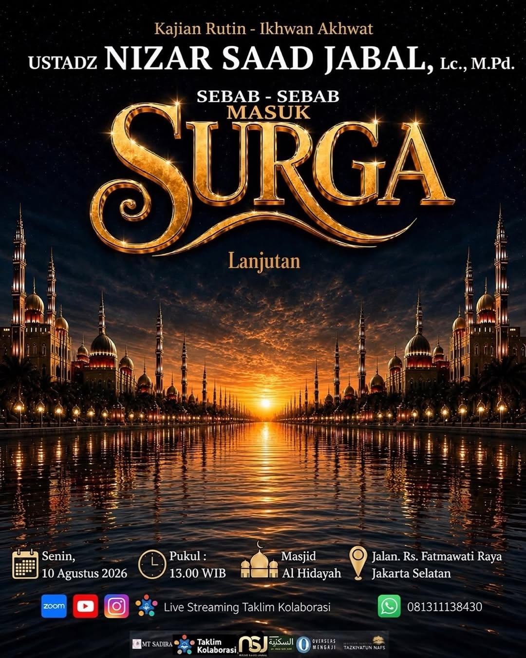 Kajian Kitab Rutin - Sebab-Sebab Masuk Surga