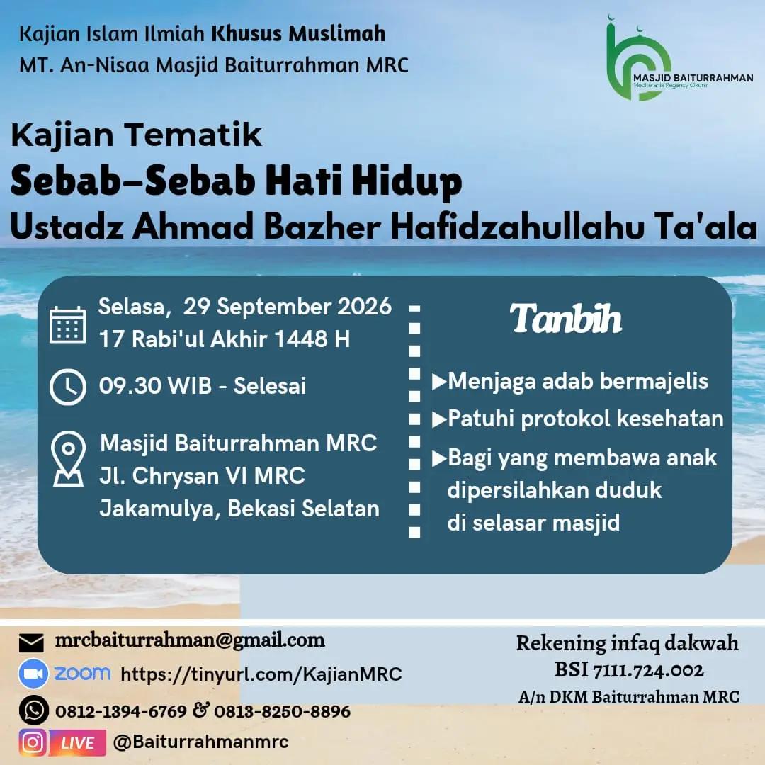 Kajian Tematik Sebab-Sebab Hati Hidup
