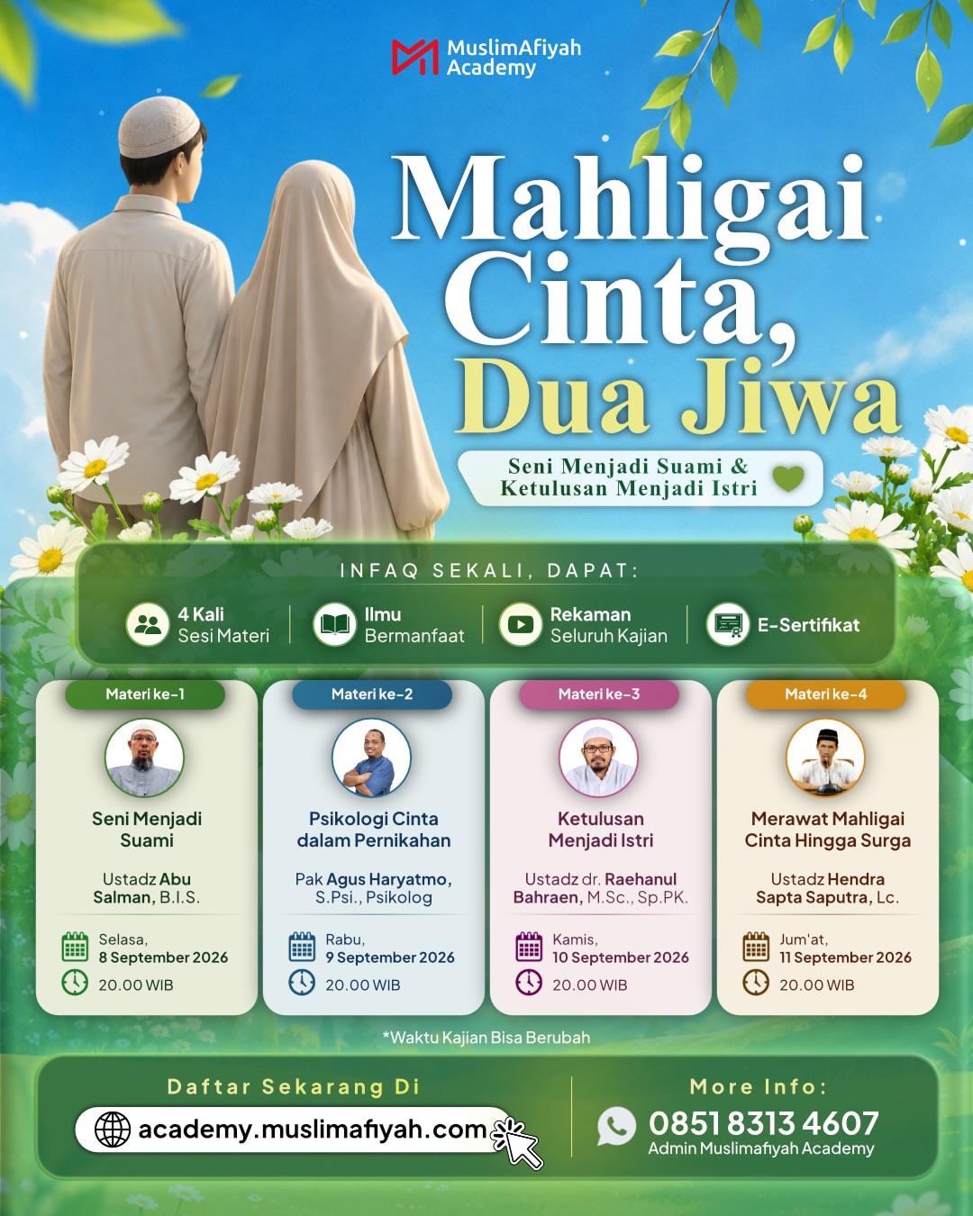 Kelas Pra Nikah: Mahligai Cinta, Dua Jiwa: Seni Menjadi Suami dan Ketulusan Menjadi Istri