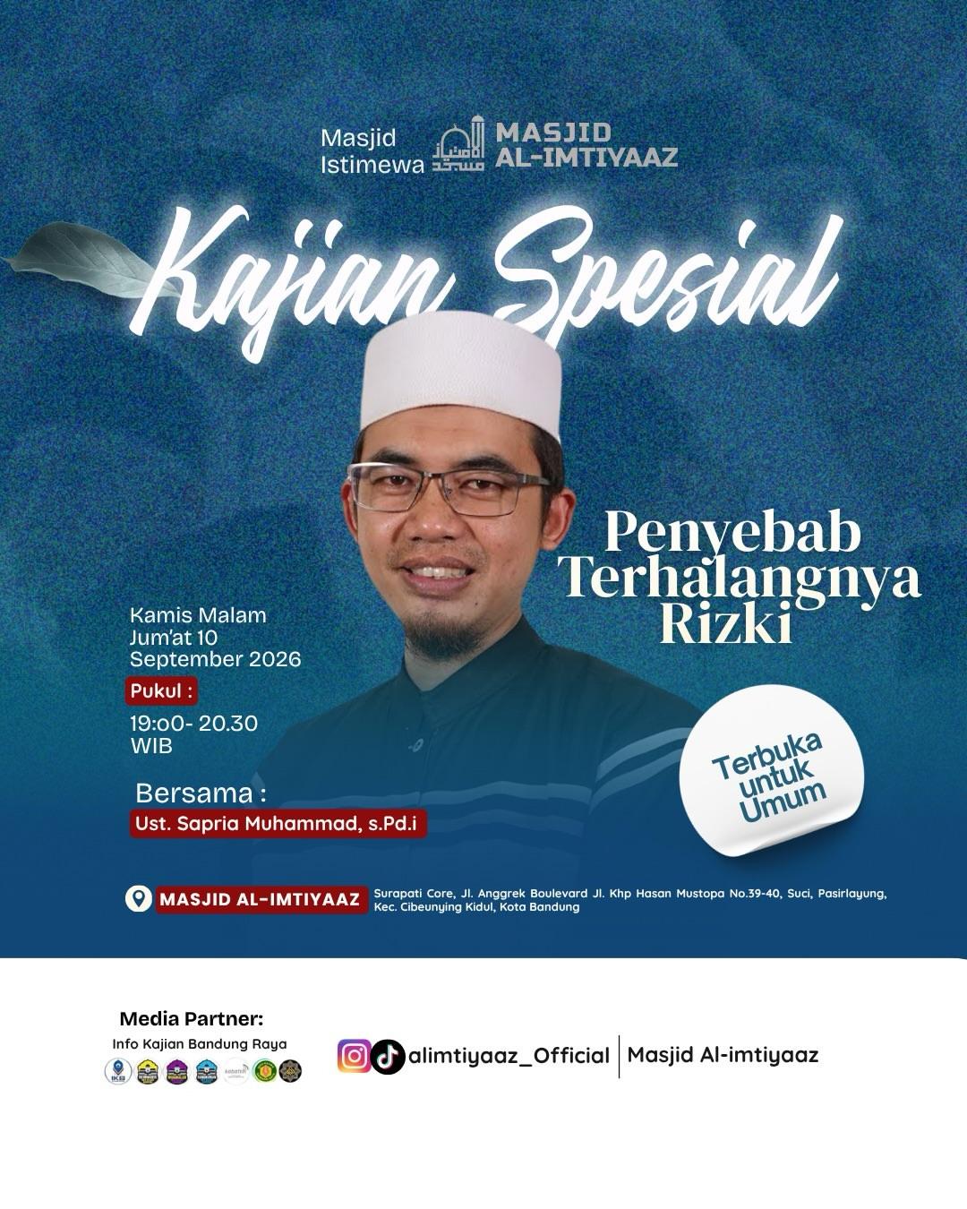 Kajian Spesial Penyebab Terhalangnya Rizki