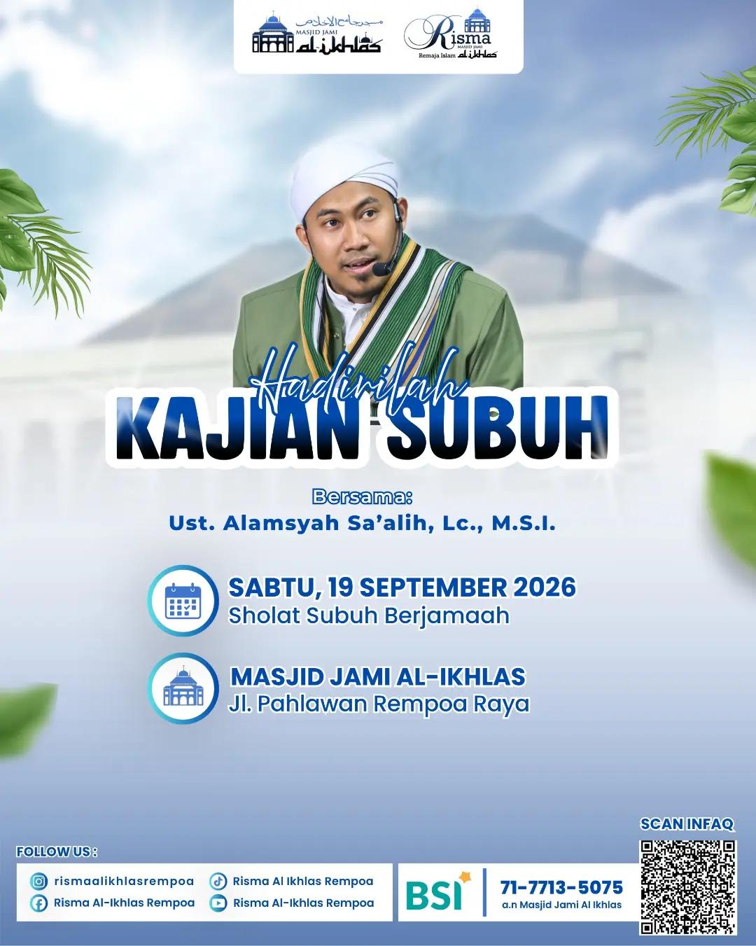 Kajian Subuh Rutin Bulanan