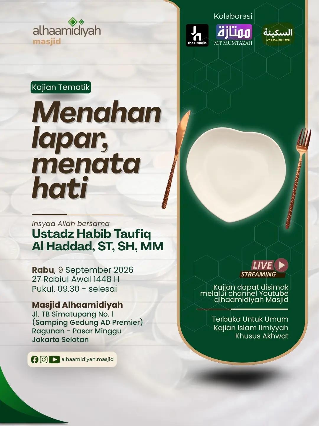 Menahan Lapar, Menata Hati