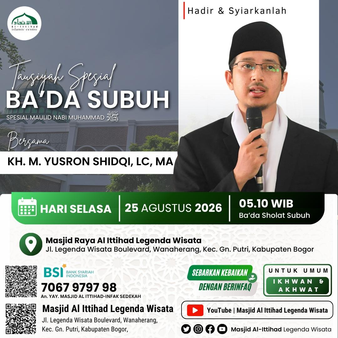 Tausyiah Spesial Maulid Nabi Muhammad Ba'da Subuh