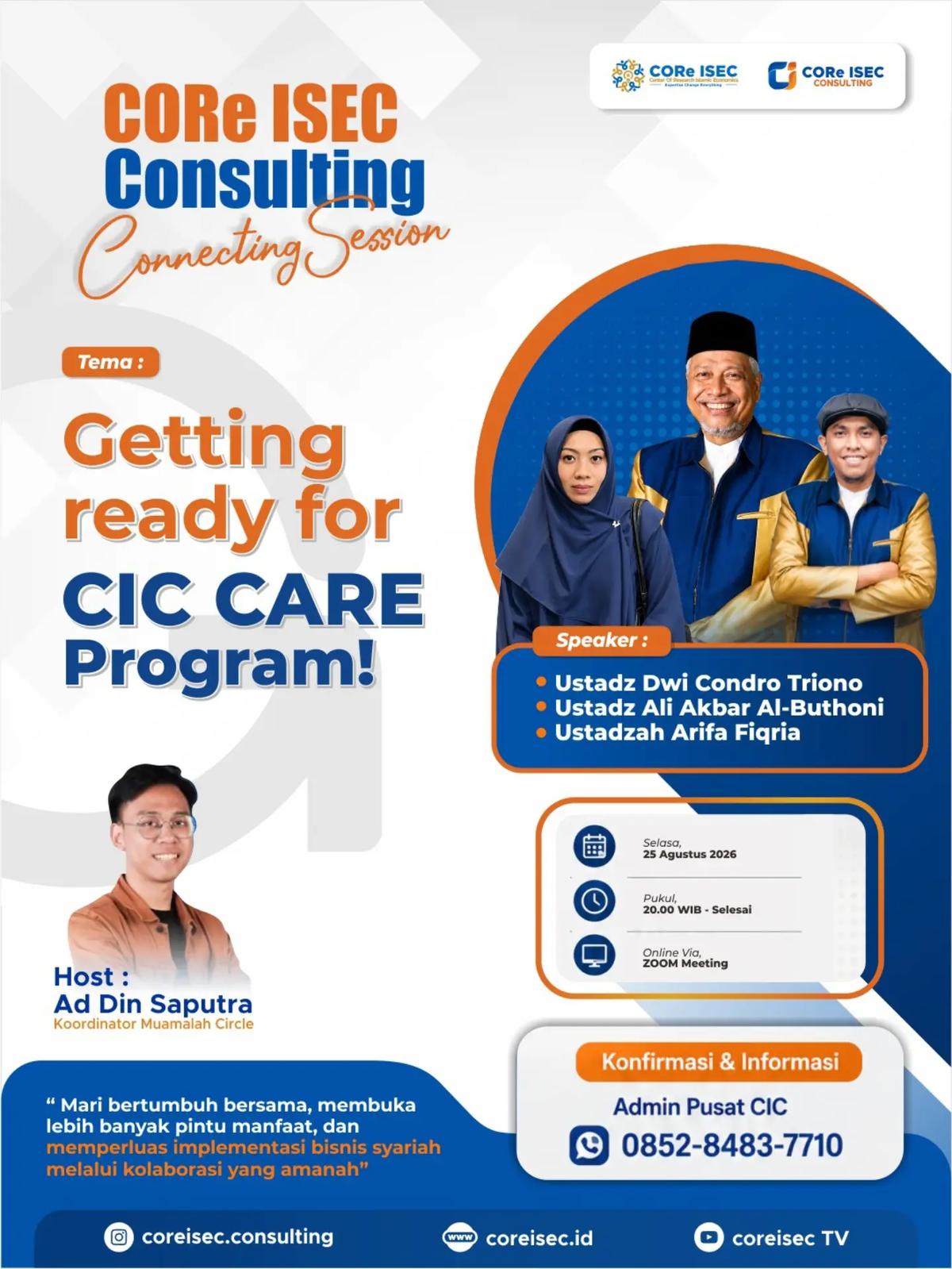 CORe ISEC Connecting Session: Getting Ready for CIC CARE PROGRAM!