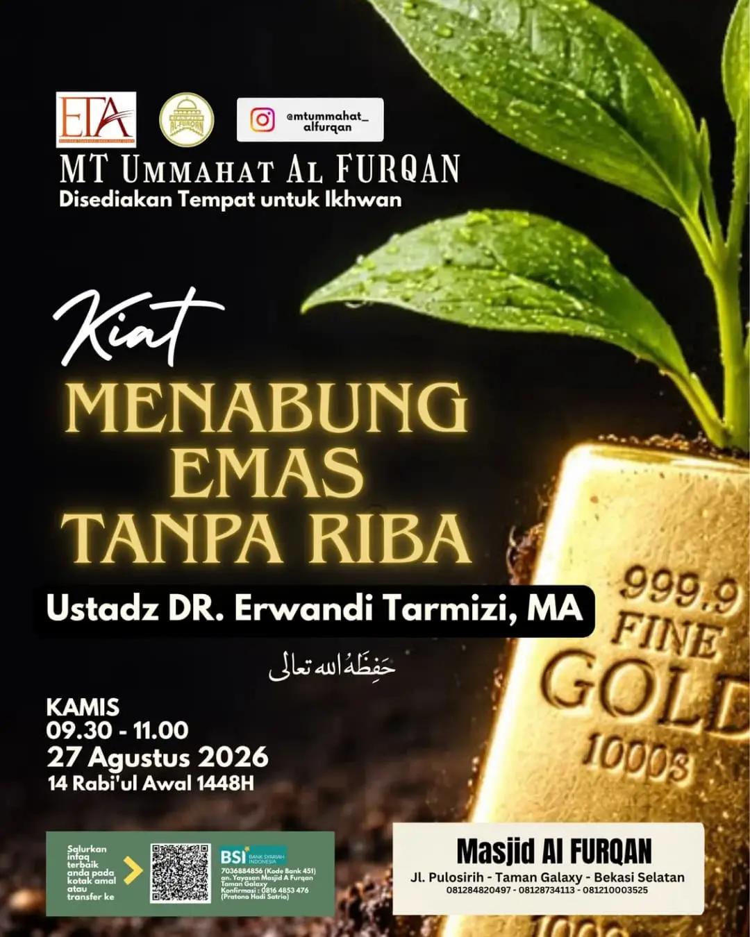 Menabung Emas Tanpa Riba