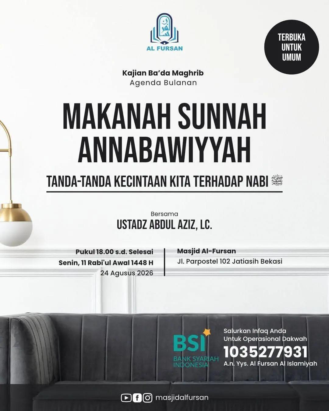 Kajian Ba'da Maghrib: Tanda-Tanda Kecintaan Kita Terhadap Nabi