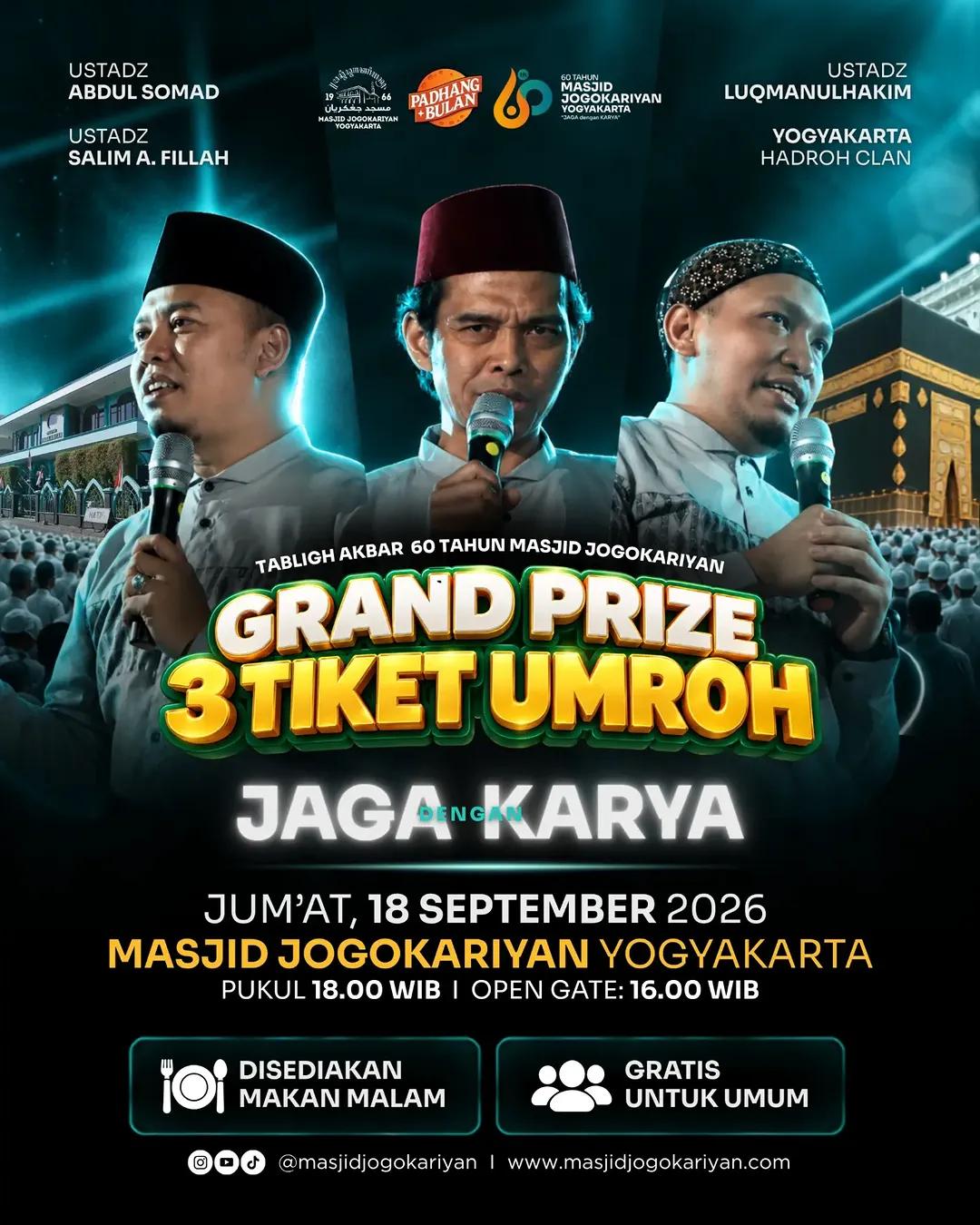 Malam puncak peringatan 60 Tahun Masjid Jogokariyan "JAGA dengan KARYA"