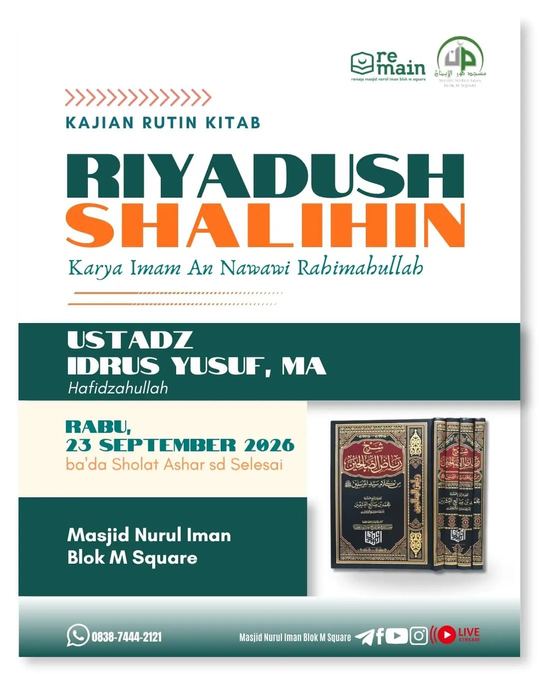 Kajian Rutin Kitab Riyadush Shalihin