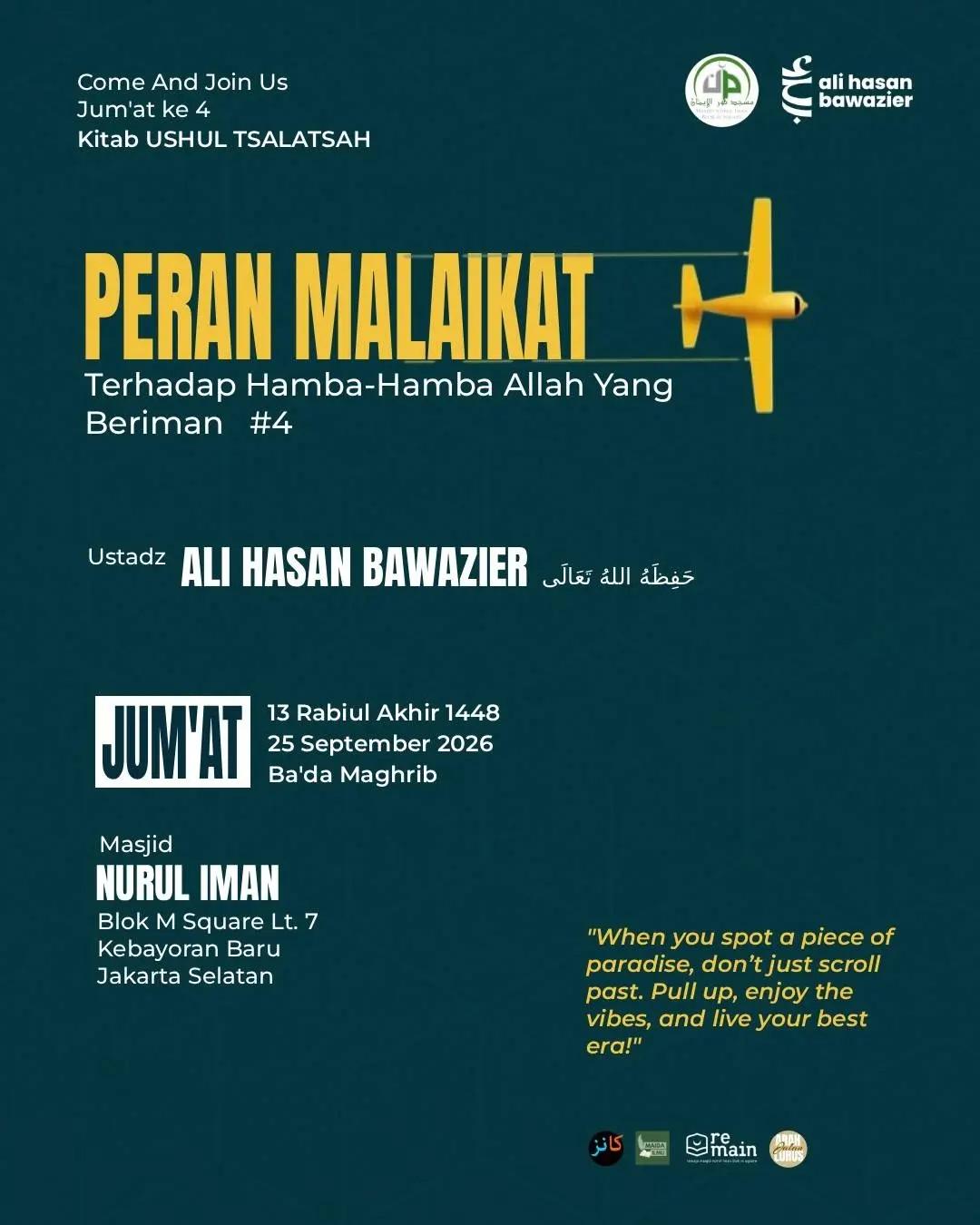 Peran Malaikat Terhadap Hamba-Hamba Allah Yang Beriman (Kitab Ushul Tsalatsah)