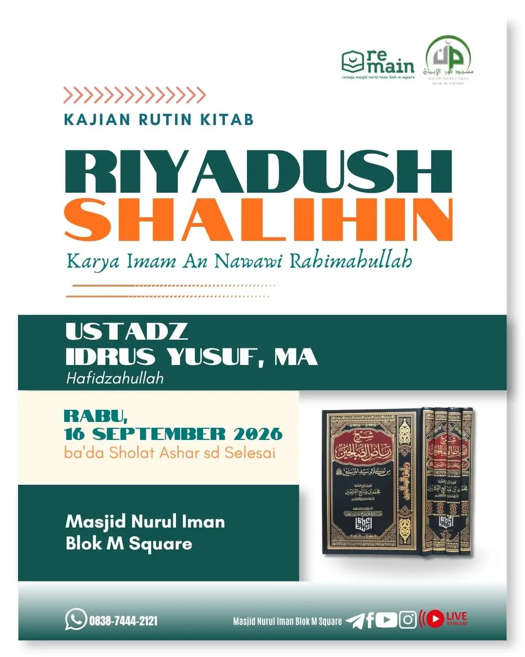 Kajian Rutin Kitab Riyadush Shalihin