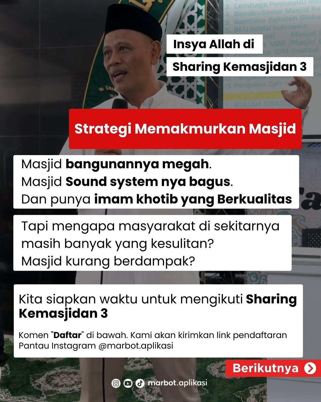 Sharing Kemasjidan 3: Strategi Memakmurkan Masjid