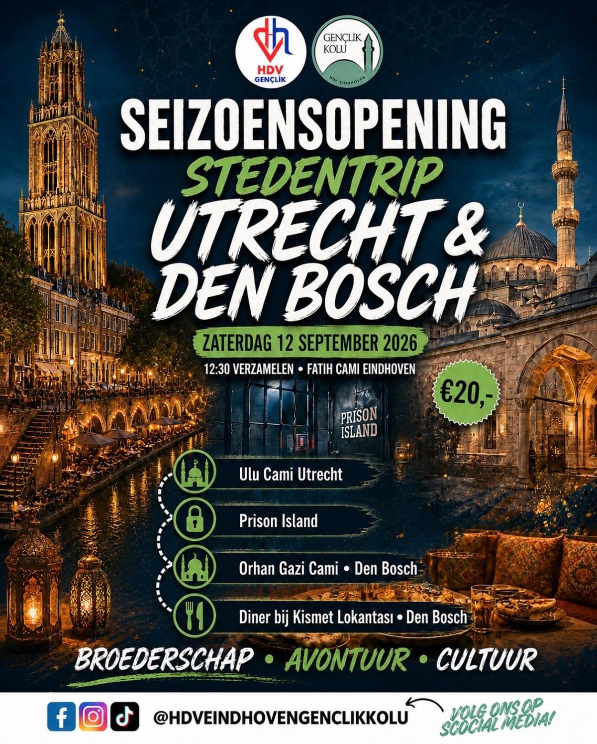 Seizoensopening Stedentrip Utrecht & Den Bosch