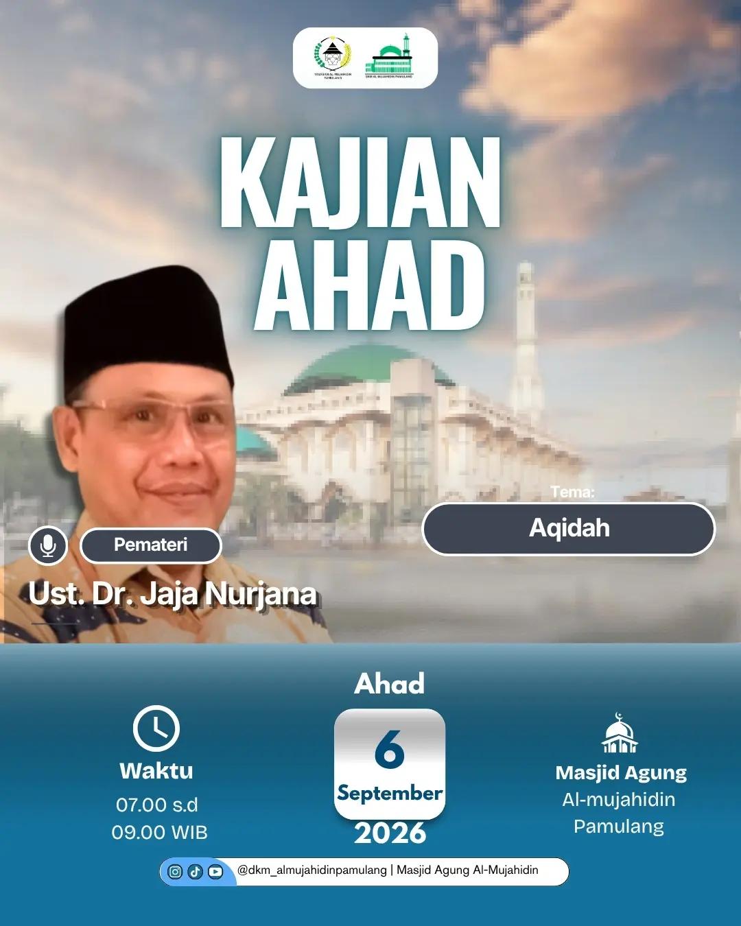 Kajian Ahad Dhuha: Aqidah
