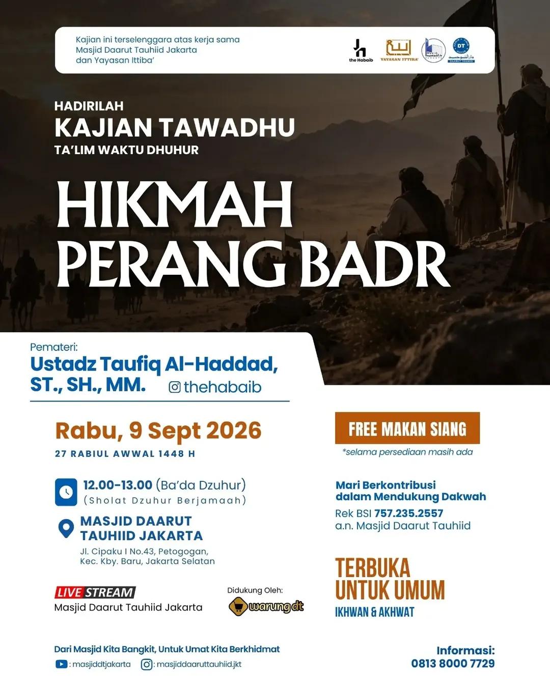 Kajian Tawadhu: Hikmah Perang Badar