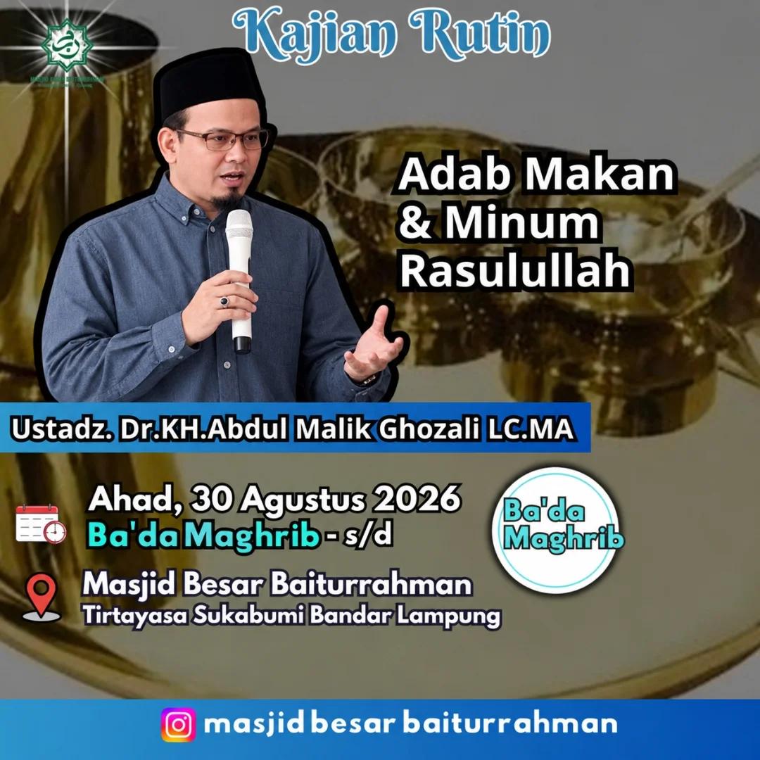 Kajian Rutin Adab Makan & Minum Rasulullah