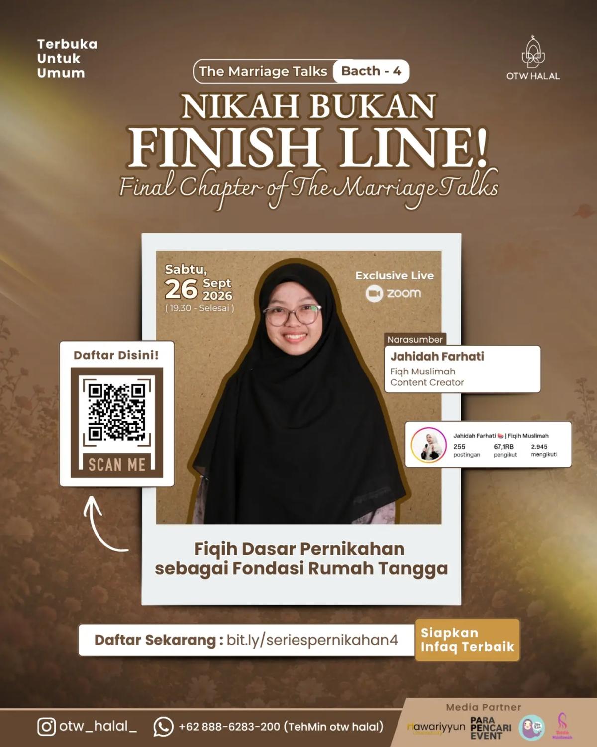 The Marriage Talks Batch 4: Fiqih Dasar Pernikahan sebagai Fondasi Rumah Tangga