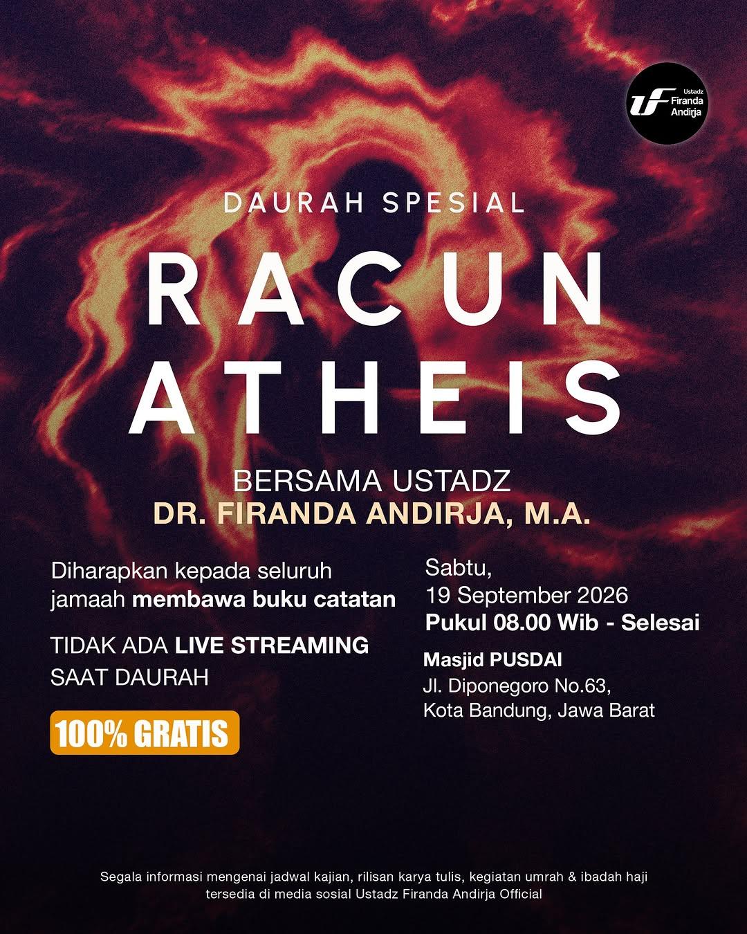 Dauroh Islam Ilmiah: Racun Atheis
