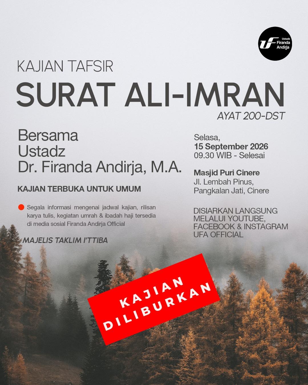 Kajian Tafsir Surat Ali-Imran Ayat 200-DST