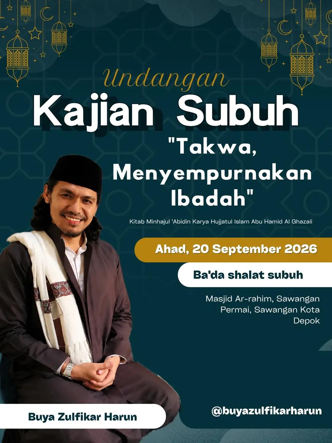 Takwa Menyempurnakan Ibadah (Kitab Minhajul 'Abidin)