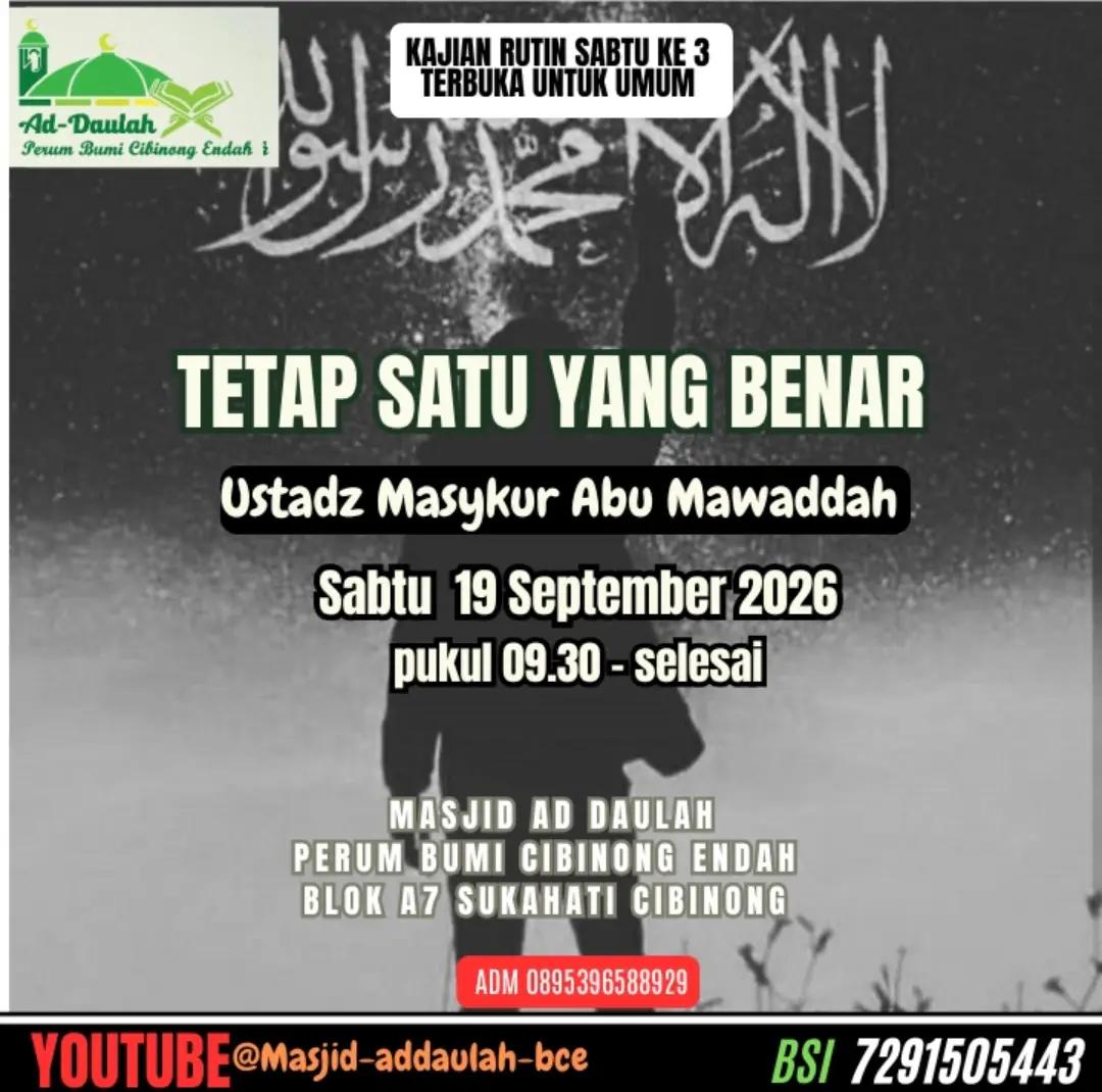 Tetap Satu Yang Benar