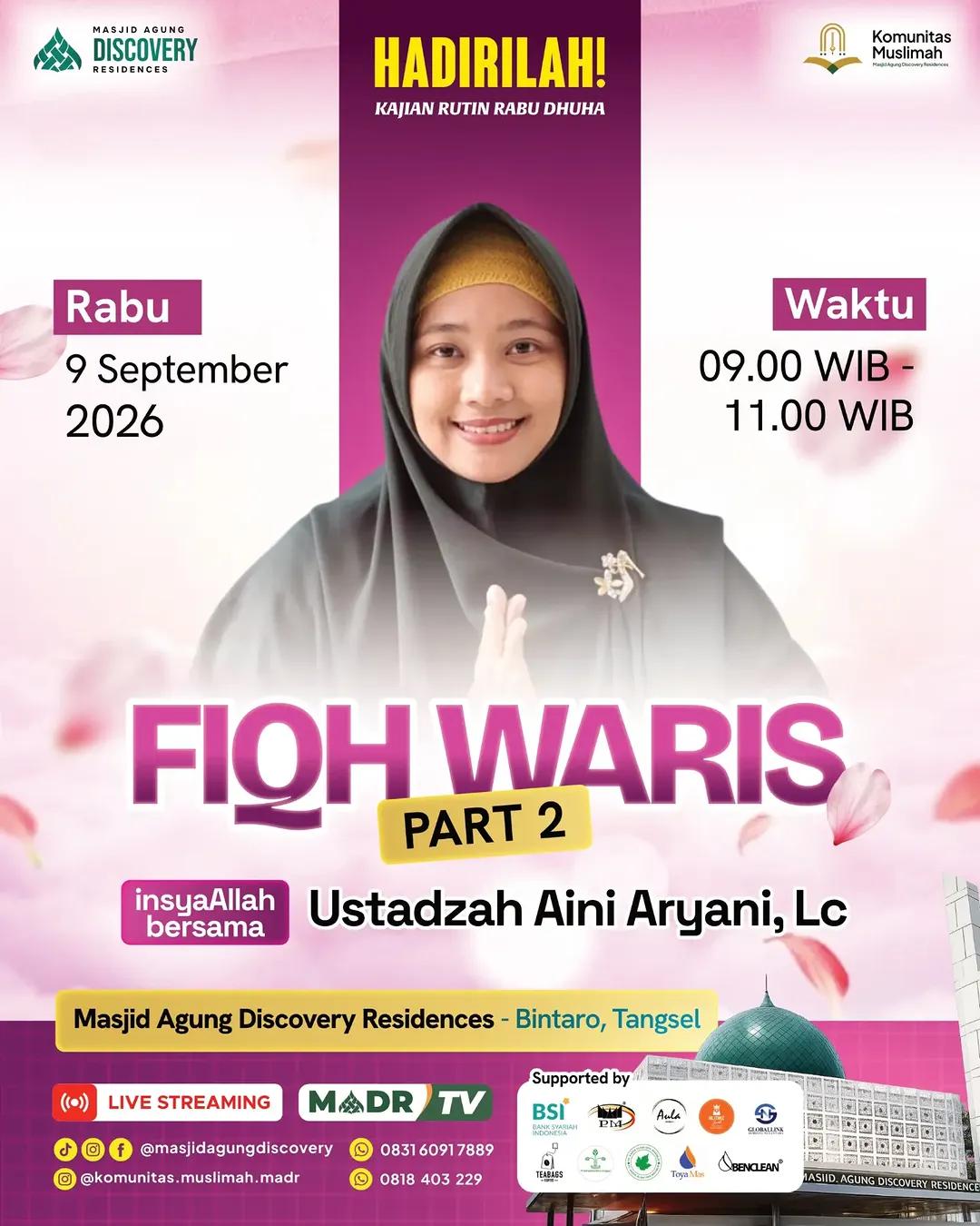 Kajian Rutin Rabu Dhuha – Fiqh Waris Part 2