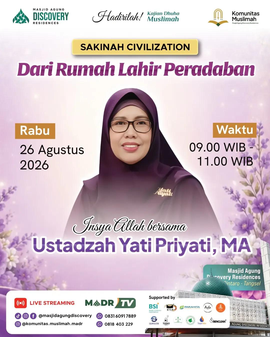 Kajian Dhuha Muslimah — Sakinah Civilization