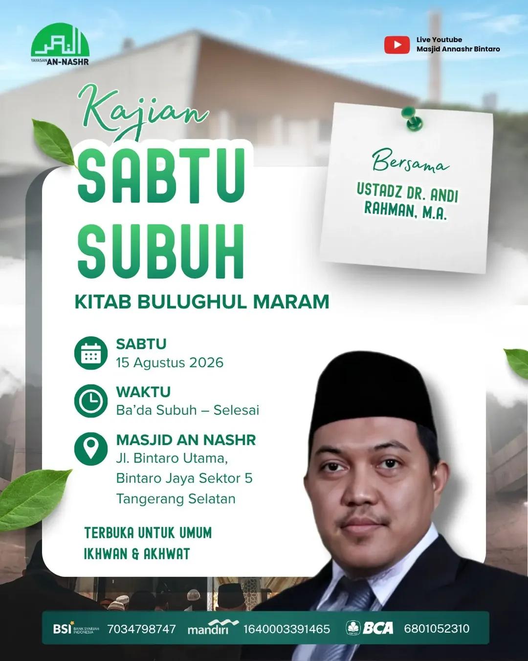 Kajian Kitab Bulughul Maram