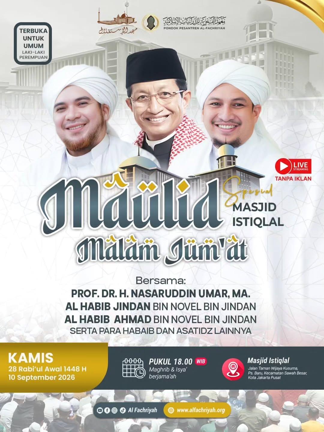 MAJELIS MAULID MALAM JUM'AT SPESIAL MASJID ISTIQLAL