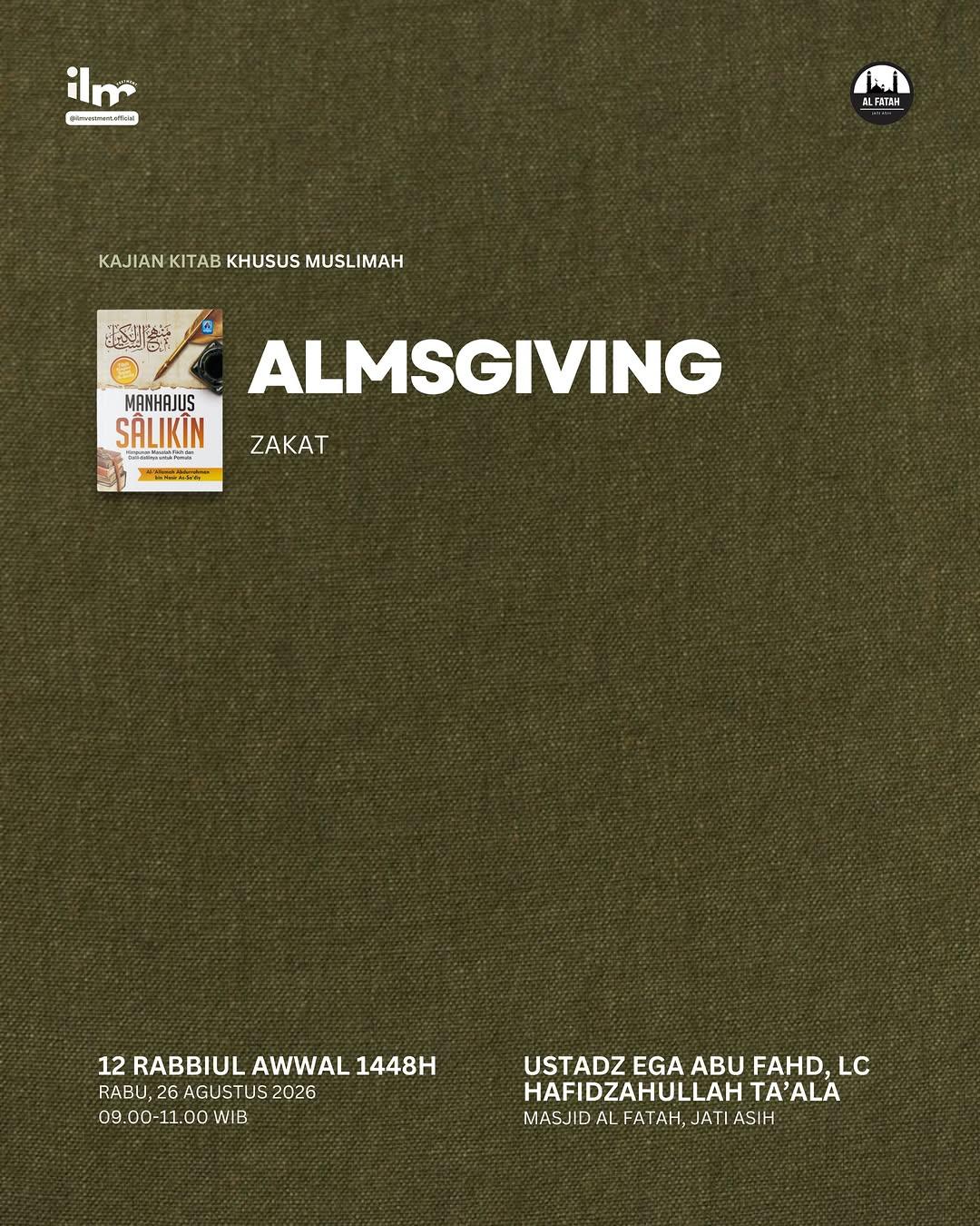 Kajian Offline Akhwat Kitab Manhajus Salikin - Almsgiving (Zakat)