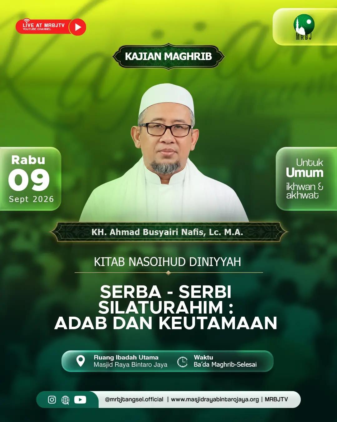 Kajian Kitab Nasoihud Diniyyah: Serba Serbi Silaturahim - Adab dan Keutamaan