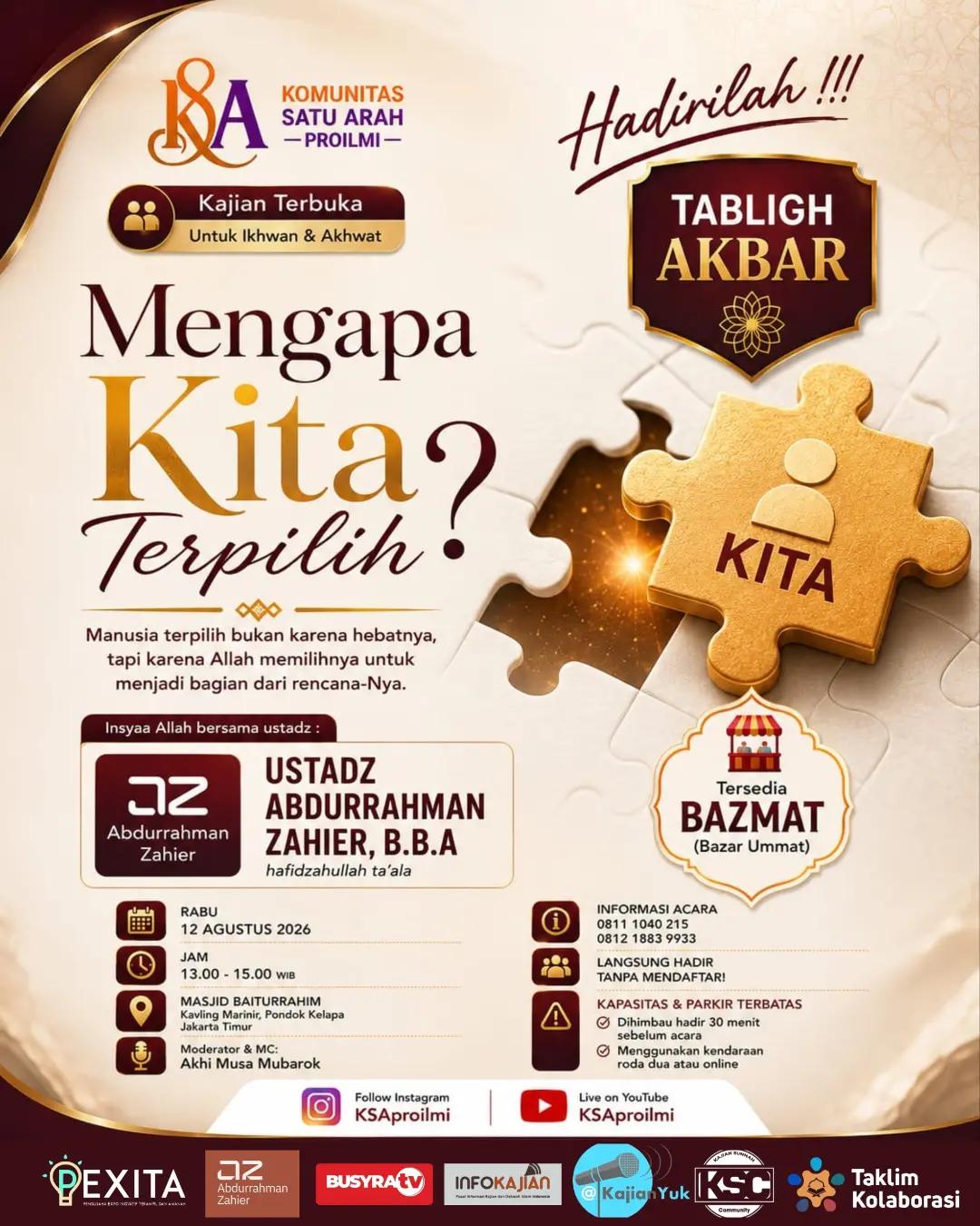 Tabligh Akbar: Mengapa Kita Terpilih