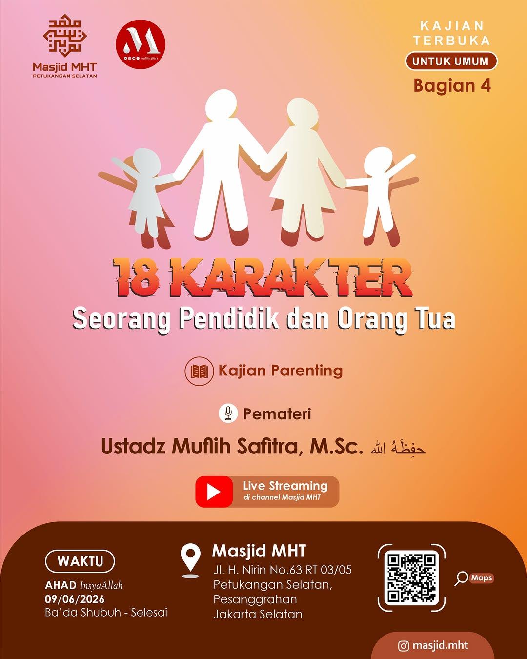 Kajian Parenting: 18 Karakter Pendidik dan Orang Tua Bagian 4