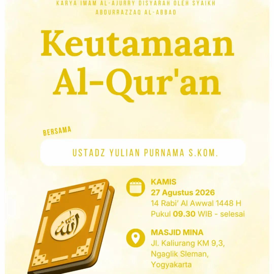 Kajian Rutin Muslimah: Keutamaan Al-Qur'an