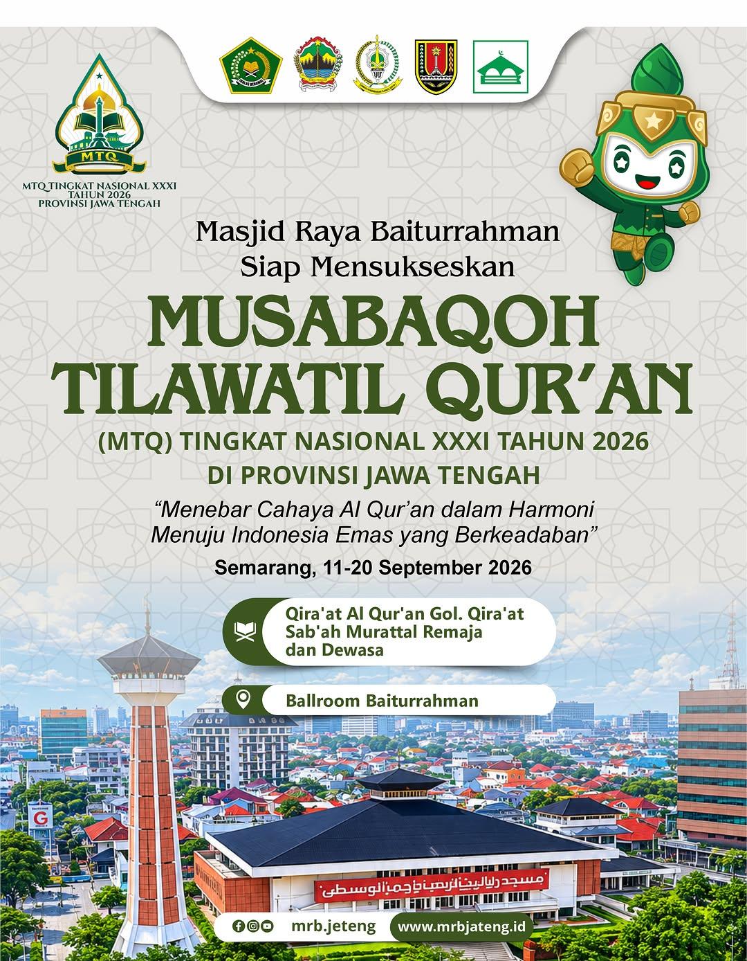Musabaqoh Tilawatil Qur'an (MTQ) Tingkat Nasional XXXI Tahun 2026