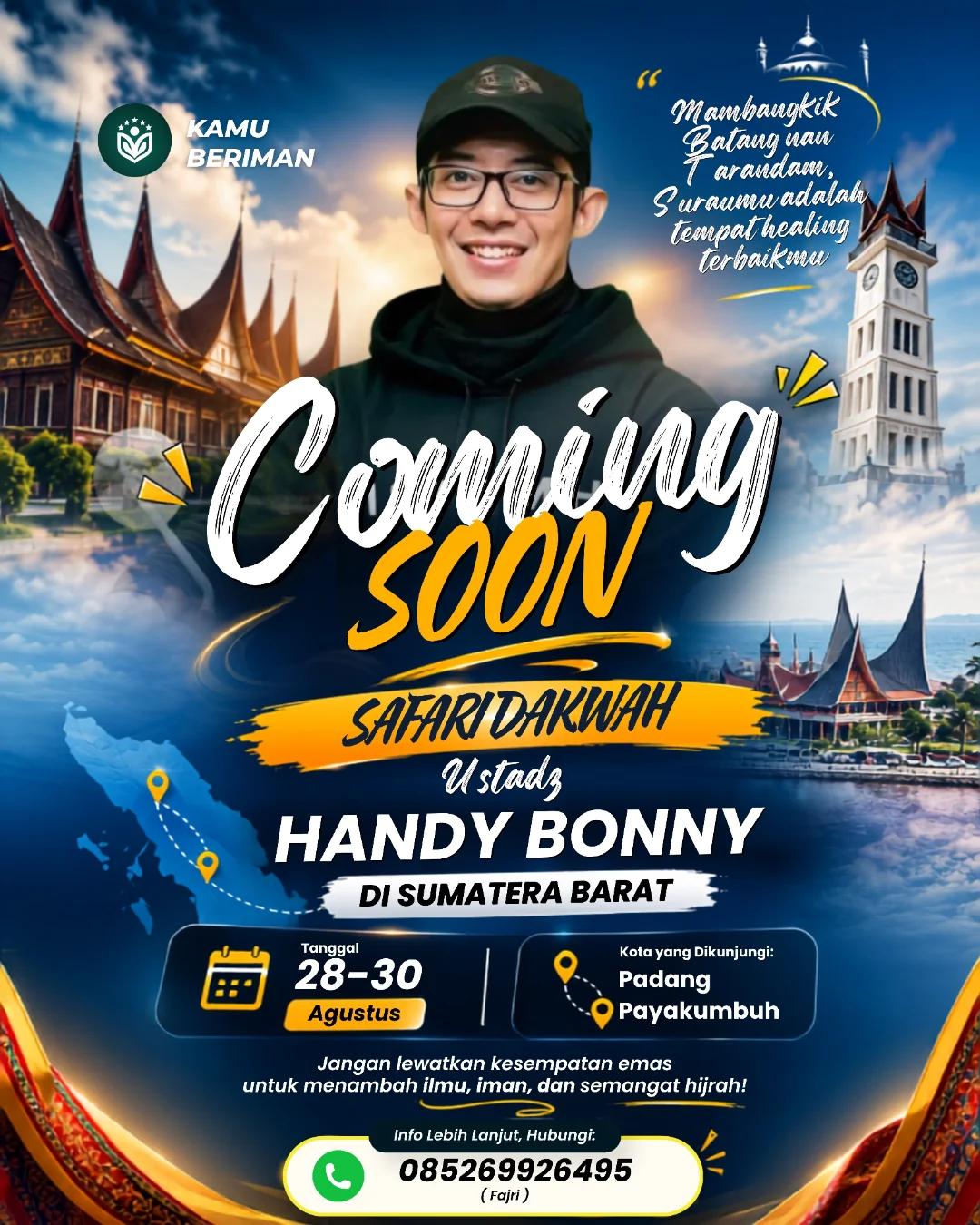 Safari Dakwah Handy Bonny di Sumatera Barat