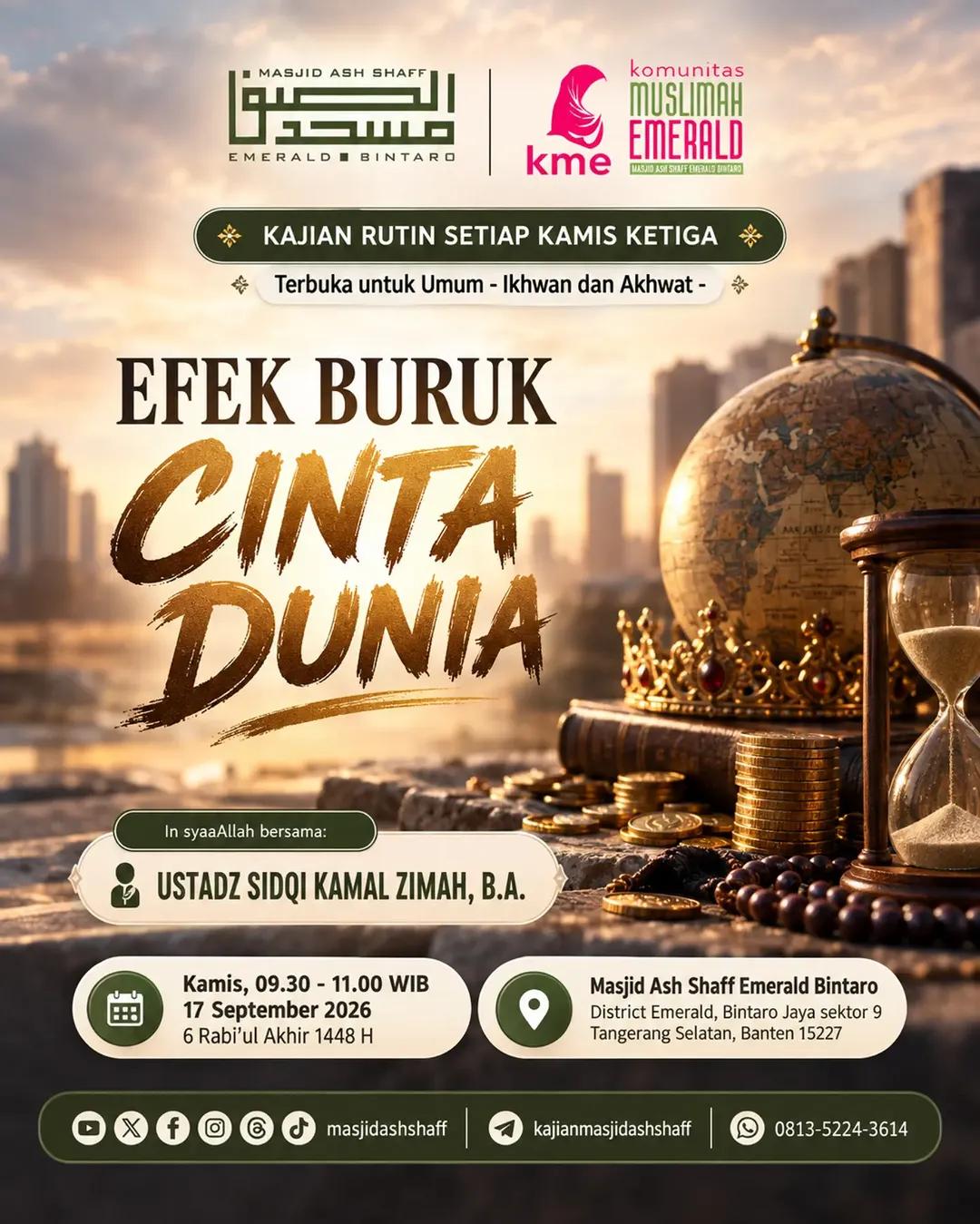 Efek Buruk Cinta Dunia