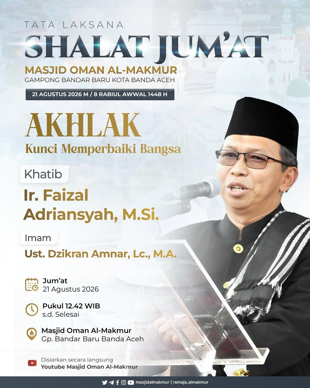 Khutbah Jum’at: AKHLAK — Kunci Memperbaiki Bangsa