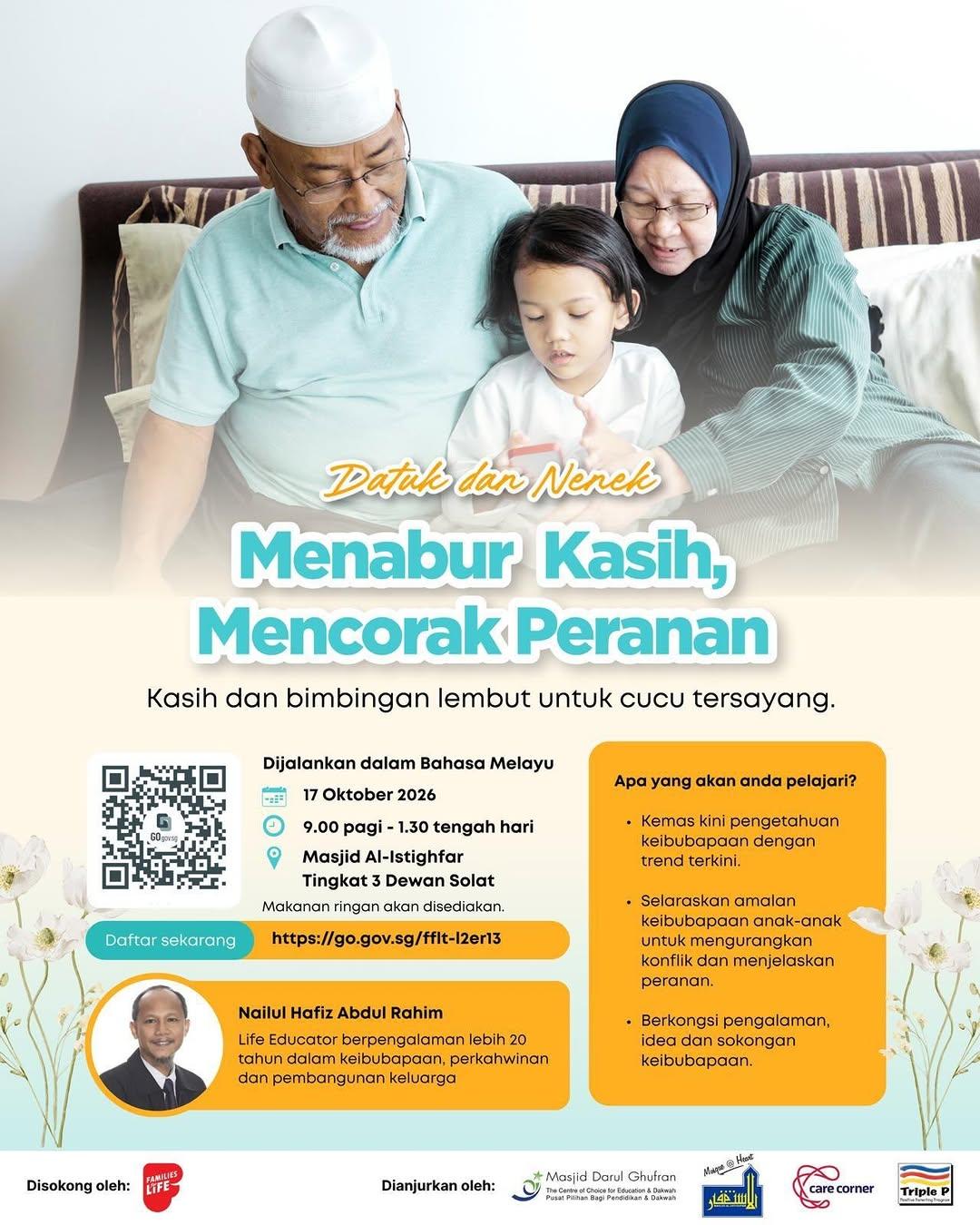 Sesi Triple P – Positive Parenting Programme: Datuk dan Nenek: Menabur Kasih, Mencorak Peranan