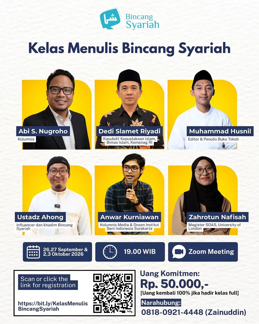 Kelas Menulis Bincang Syariah