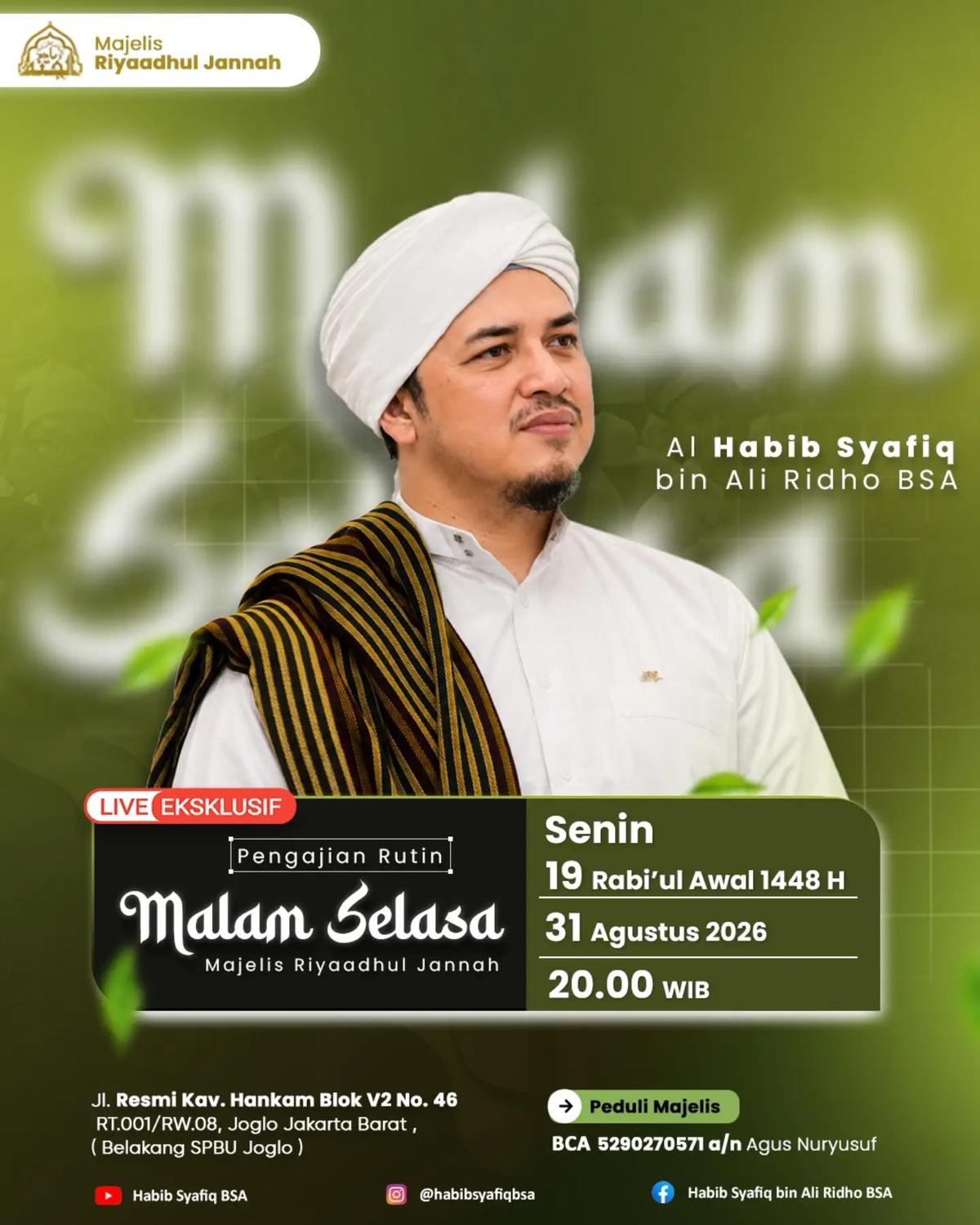 Pengajian Rutin Majelis Riyaadhul Jannah